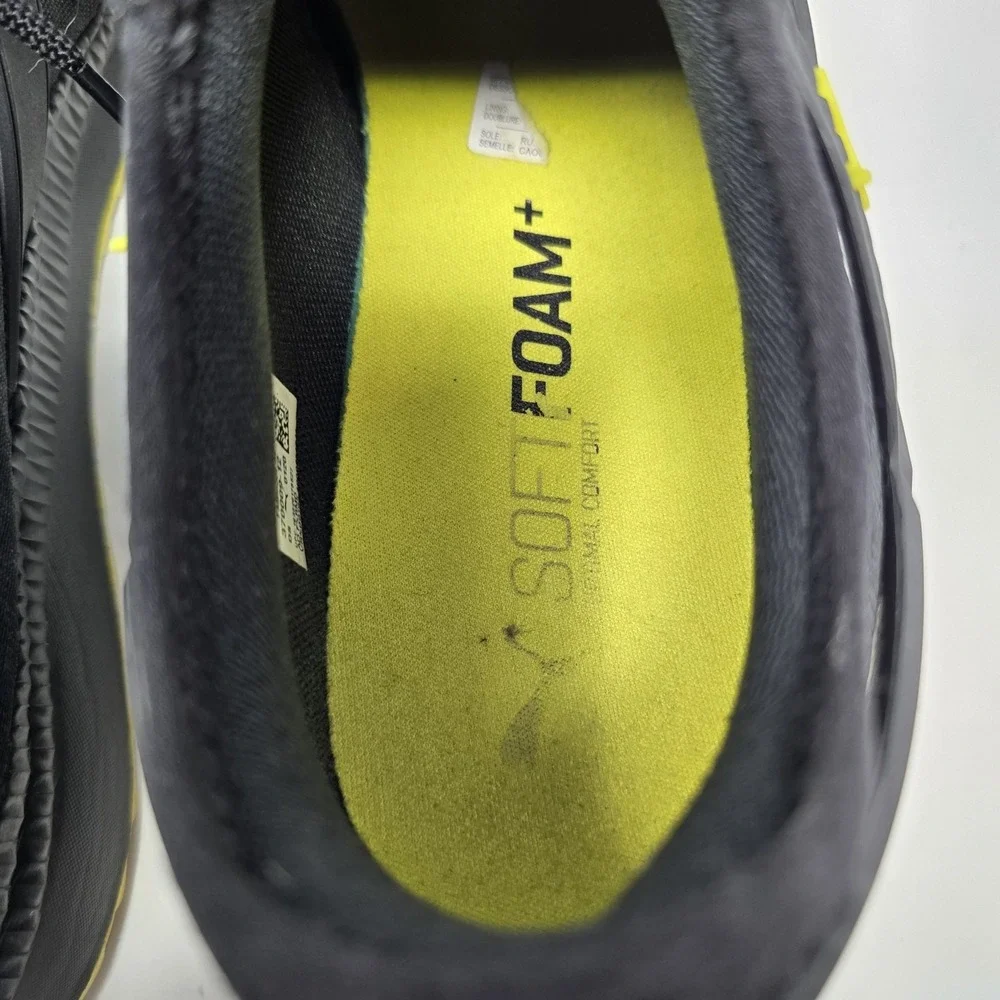 Puma Pacer Next Cage Mens Black Yellow Athletic Sneakers 370009-12 Size 12
